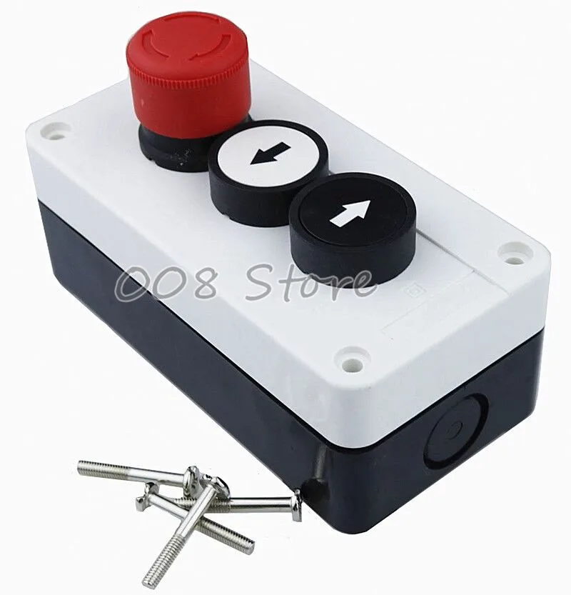 NC Emergency Stop NO Black White Momentary Push Button Switch Stationin Switches from Lights