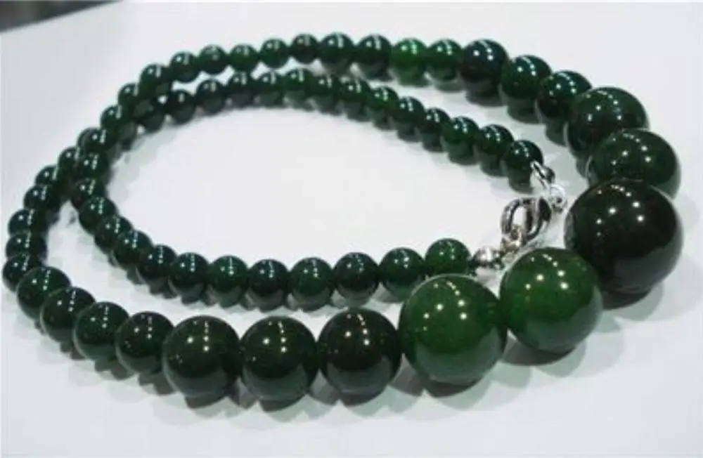 

6-14mm 100% natural emerald necklace 18