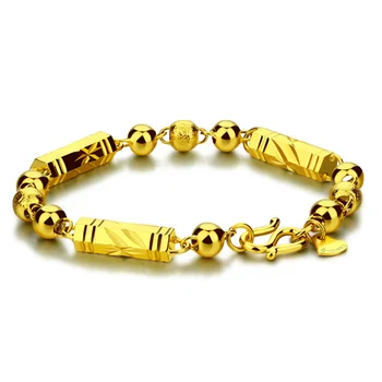 

Hip hop man bracelet gold bracelet hand catenary Fashion and personality 7 mm 23cm rose gold bracelet Golden jewelry wholesale