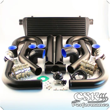 

Universal DIY Intercooler + 2.5" 63mm Aluminum Piping + BOV Black Hoses kit