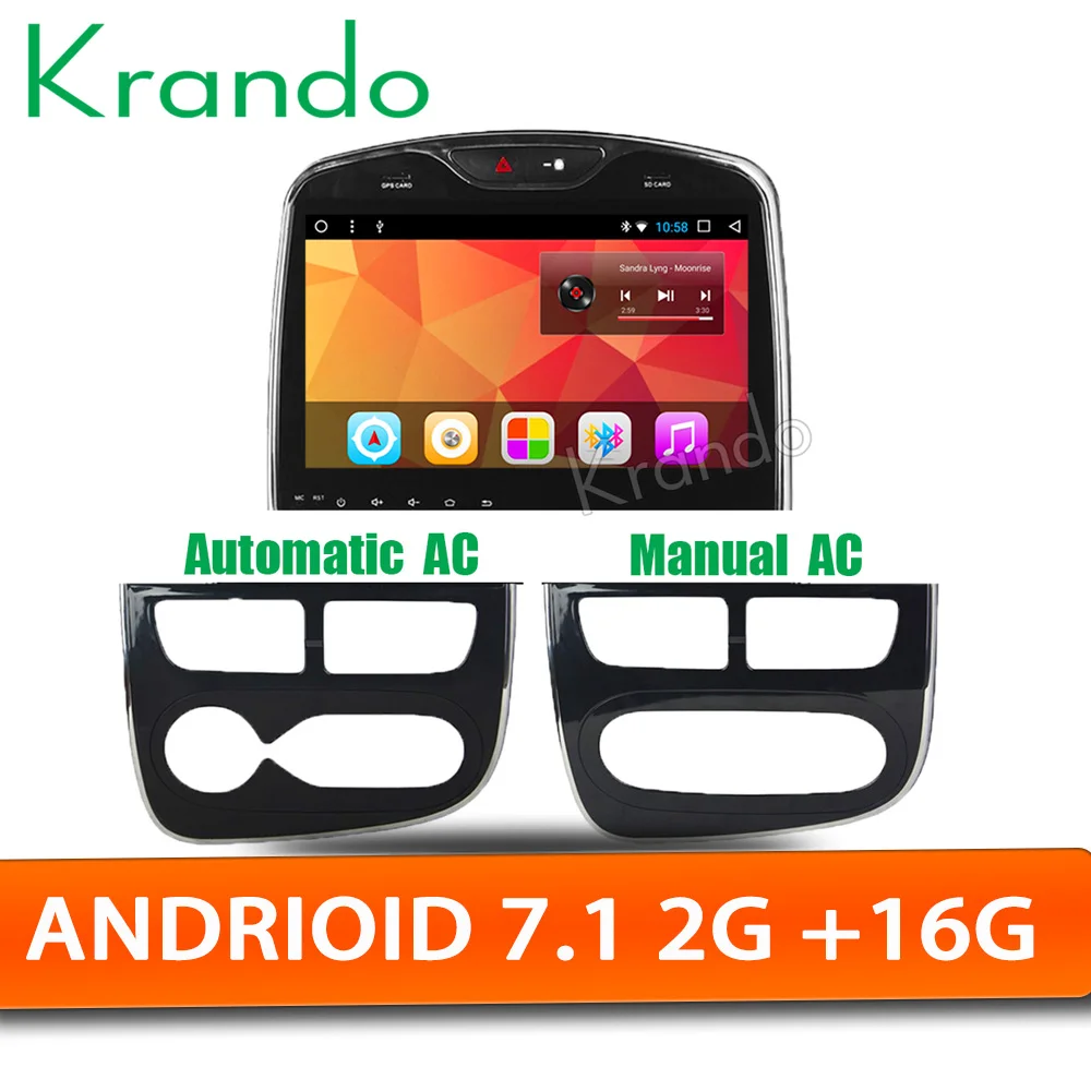 Best Krando Android 8.0" Full touch Big screen car radio multimedia for Renault Clio 2013-2018 GPS navigation player GPS BT wifi 2