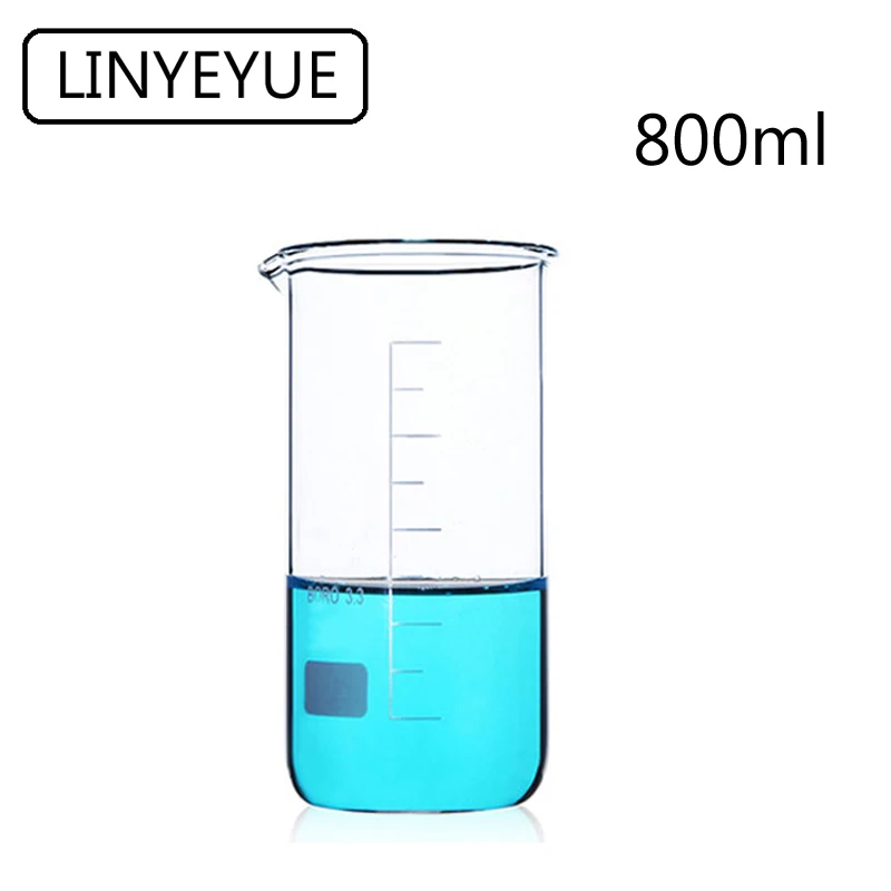 LINYEYUE 800 мл стеклянный шейкер высокий боросиликатное стекло высокая температура измерение сопротивления чашки химическая лаборатория оборудование