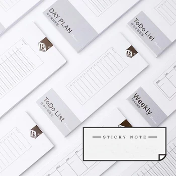 

1 Pcs New High Efficiency Desk Weekly To Do Day Planner Sticky Notes Stickers Paper Korean Stationery Office Supplies Memo Pad