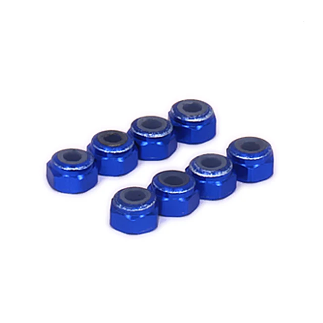 Cheap 8pcs Alloy Wheel Hex Lock Nut Tire Nut For Rc Hobby Model Car 1/18 Wltoys A959 A969 A979 K929 Aluminum RC Parts Lock Nut