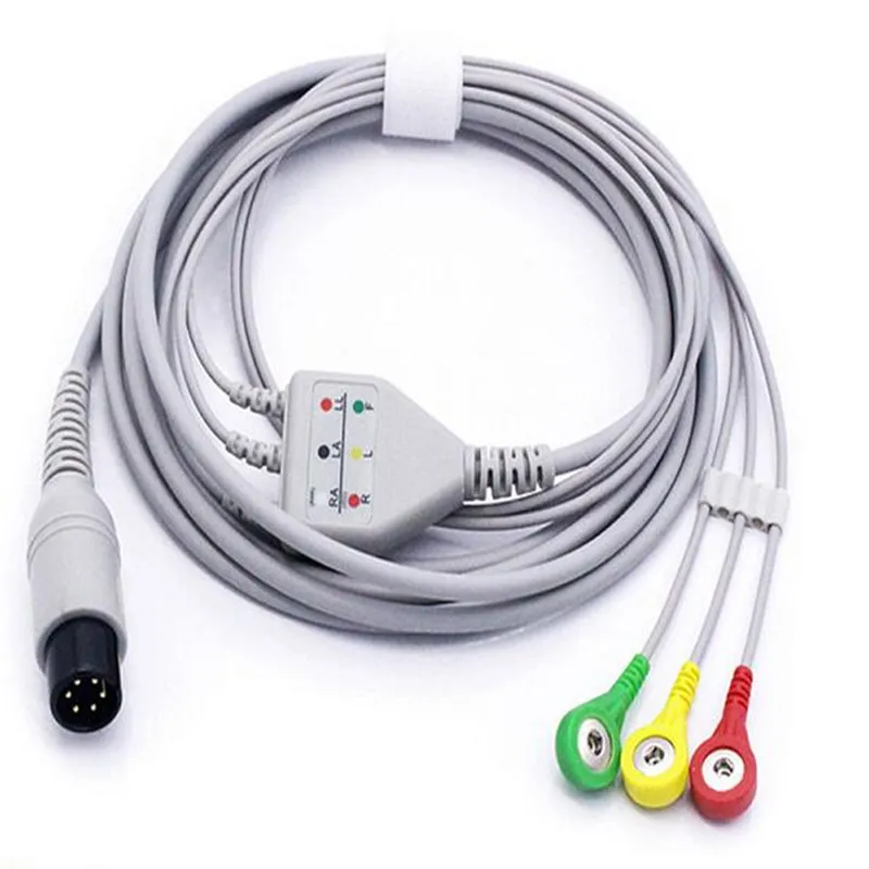 Cabo de Monitor Frete Grátis Preço Leadwire 3 Normal 6 Pin Snap Mindray Pm7000 – 8000 Cabo Iec. Tpu One Ecg Mod. 149636