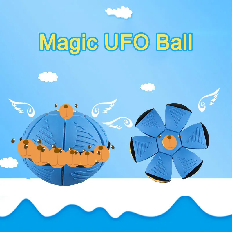

1PCS Flying UFO Flat Throw Disc Ball Deformed Ball Outdoor Garden Beach Interactive Game Toy Funny Fancy Gifts For Kids Children