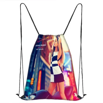

Custom Ariana Grande Drawstring Bag Satin Soft Bag Portable Custom Logo Printing Backpack More Size