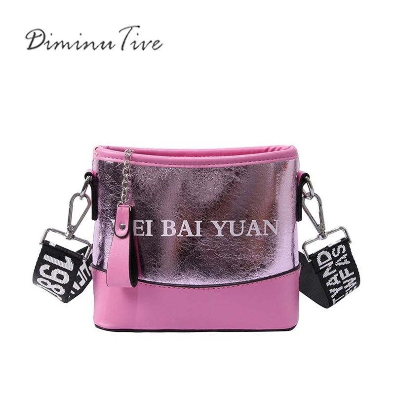 

DIMINUTIVE 2018 Panic Buying Women Designer Fashion Leather Shoulder Bags Pattern Handbag Laser Totes Luxury Brand Crossbody Bag