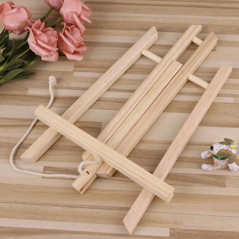 Artist Easel Collapsible Wooden Easel DesktopDisplay Stand Tripod Canvas Holder for Framed Photos Paintings Artworks 24BB