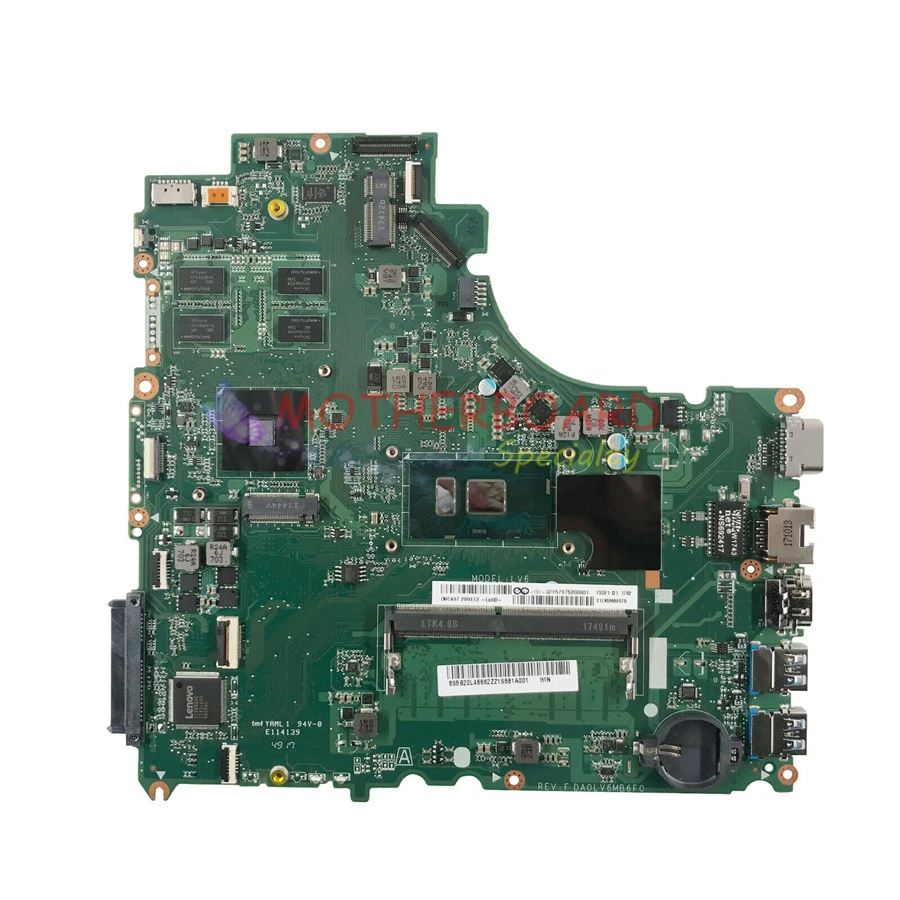Vieruodis для Lenovo V310 14ISK материнская плата ноутбука с SR2EU I3 6100U CPU DAOLV6MB6F0