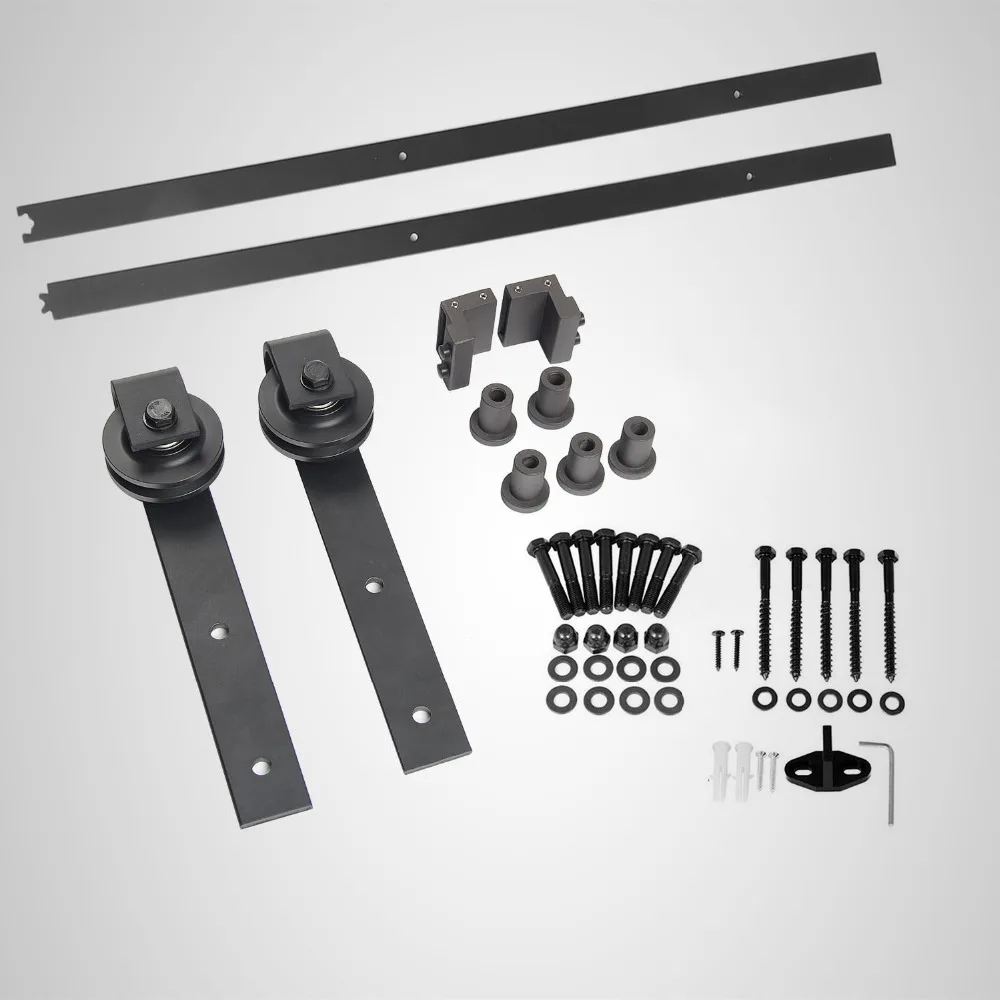 

Easy To Install Antique Country Steel Sliding Rail Barn Door Hardware For Home Bathroom Bedroom Kitchen Balcony Doors