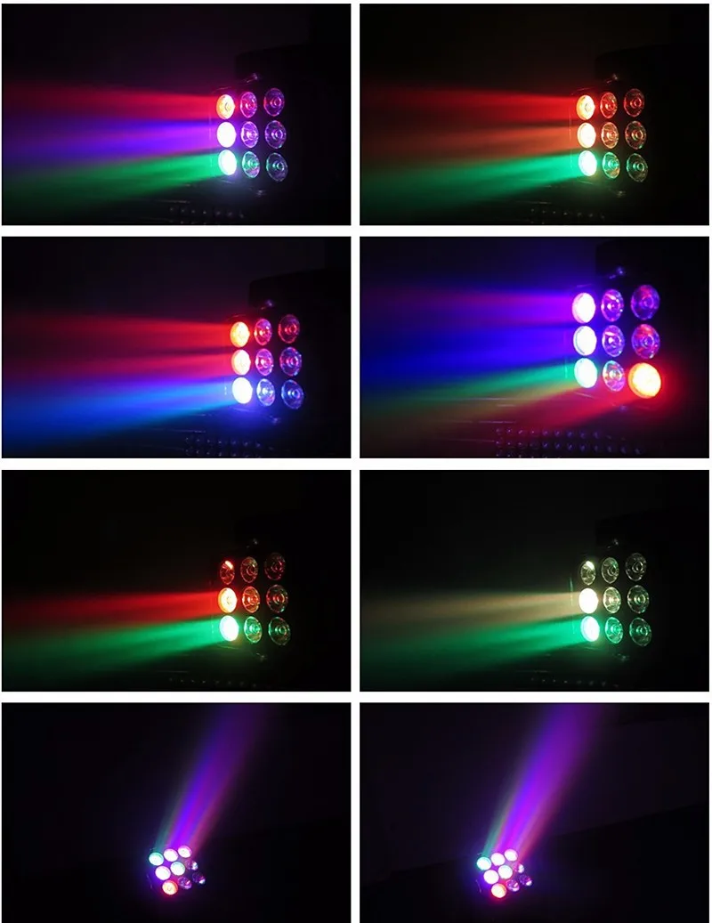 4 шт./9x10 Вт перемещение головы луч света RGBW 4in1 фонари светодиодные матрицы DMX512 управления Профессиональный DJ оборудование
