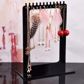

JAVRICK New Jewelry Display Rack Acrylic Rectangle Earrings Holder Stand Storage Organizer