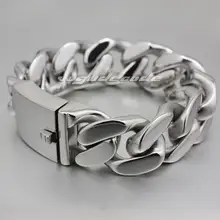 LINSION огромный тяжелый 316L мужской браслет из нержавеющей стали байкер-рокер панк звено цепи 5P004