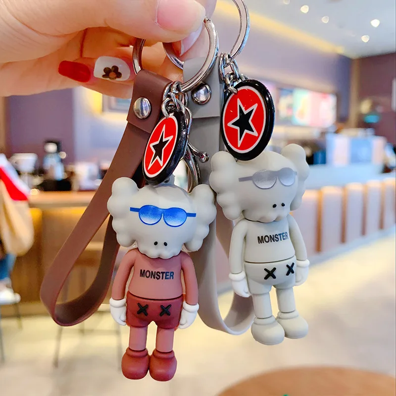 

Cartoon Sesame Street Keychain Cute PVC Key ring Holder Bag Charm Trinket Chaveiros Bag Accessories Key Chain Pendant