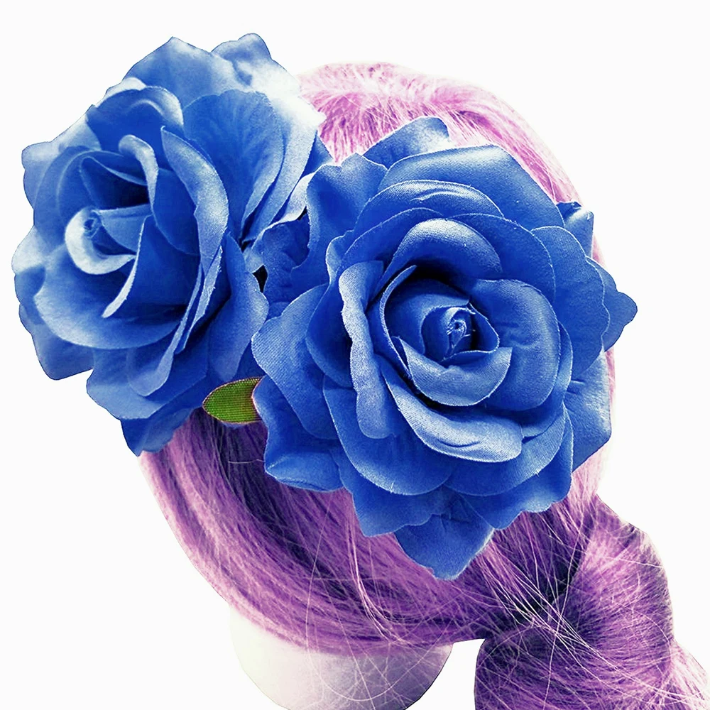 

A New Flocked Rose Flower Hairpin DIY Headwear Girls Creative Hairpin DIY Hairpin Headdress Costume Bag Decoration Accessories