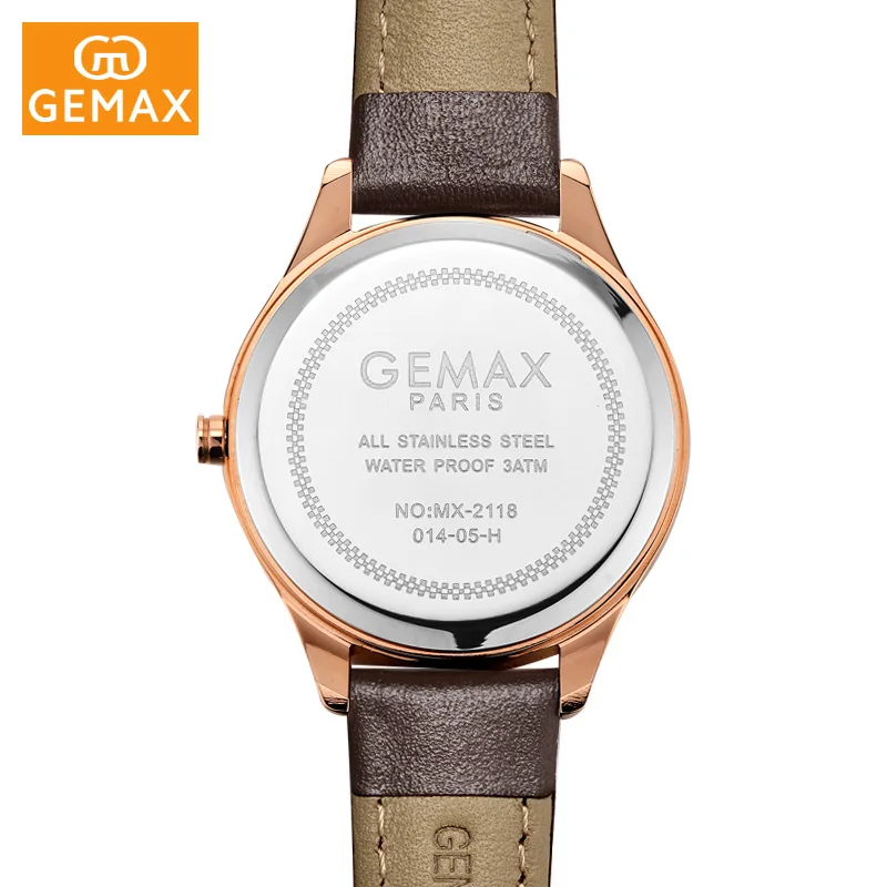 GEMAX Luxury Women Watches Genuine Leather Quartz Watch Women's Fashion Brand Diamond Watch with Luxury Gift Package MX2118 (13)