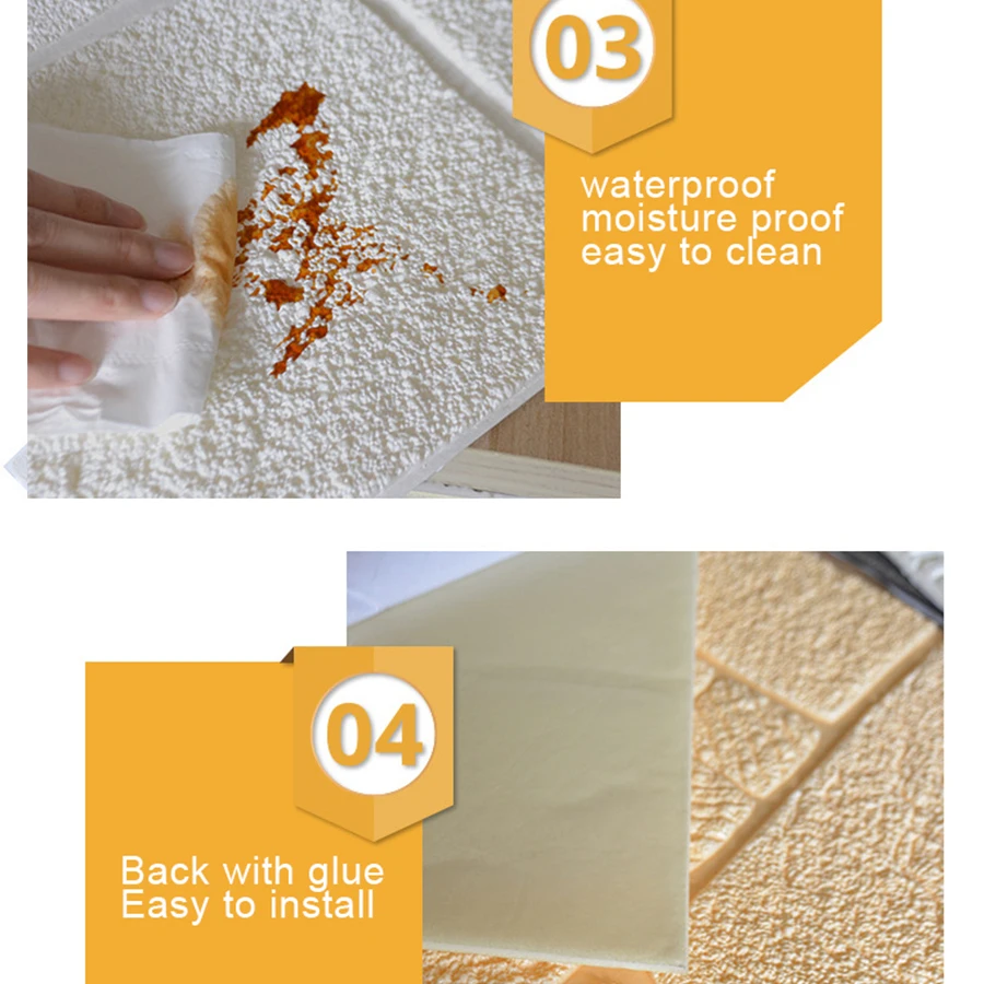 Foam 3D Wall Stickers Stone Pattern Self Adhesive Wallpaper Living Room Home Decor for Kids Bedroom TV Background Brick Sticker Foam 3D Wall Stickers Stone Pattern Self Adhesive Wallpaper Living Room Home Decor for Kids Bedroom TV Background Brick Sticker