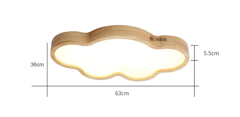 Nordic Japanese Creative Clouds LED Ceiling Lamp Wooden 24W Child Baby Room Lights Ceiling Lamps Bedroom Decoration Lights (8)