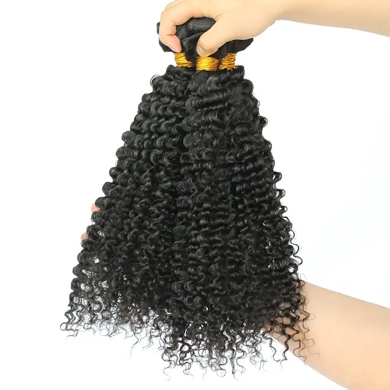 3b 3c Kinky Curly Hair Bundles Brazilian Hair Weave Bundles 100