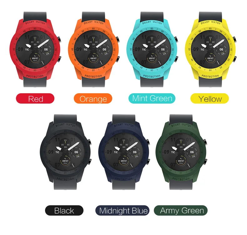 Для Ticwatch Pro Смарт-часы против царапин бампер чехол SIKAI жесткий пластиковый защитный чехол ультра-светильник многоцветный