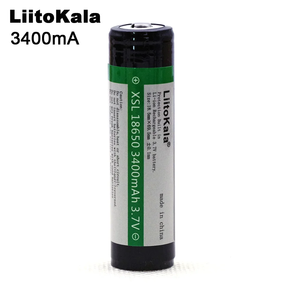 Liitokala Новинка 18650 3400 мАч 3,7 в литиевая батарея для фонарей плюс защита перезаряжаемая батарея