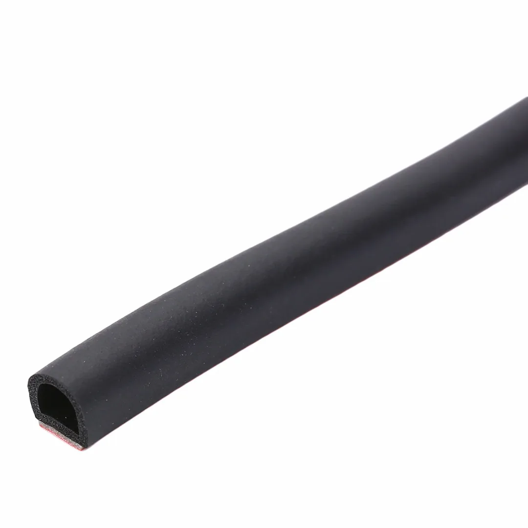 4 Meter 13FT D Shape Type Car Weather Strip Universal Auto Door Frame Window Rubber Seal Hollow Strip Weather Strip Black