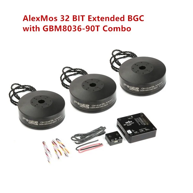 

Iflight Ipower AlexMos 32 BIT Extended BGC with Gbm8036-90t Brushless gimbal Motor Combo set Support SLR Brushless Stabilizer