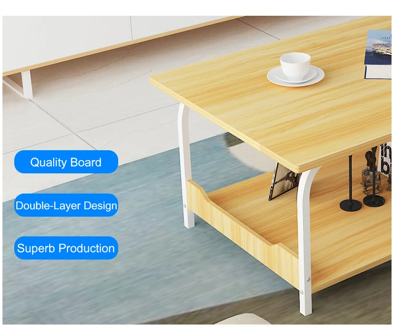 Простой Маленькая квартира чайный столик Творческий прямоугольный гостиная журнальный столик с ящиком для хранения мебель для дома