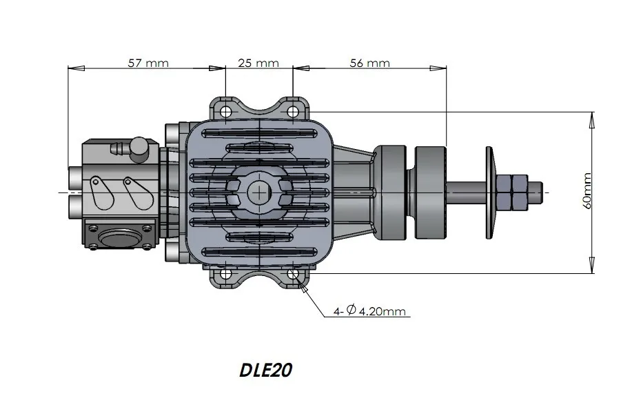 DLE20 20cc Газовые двигатели для RC самолета с электронным зажиганием и глушителем