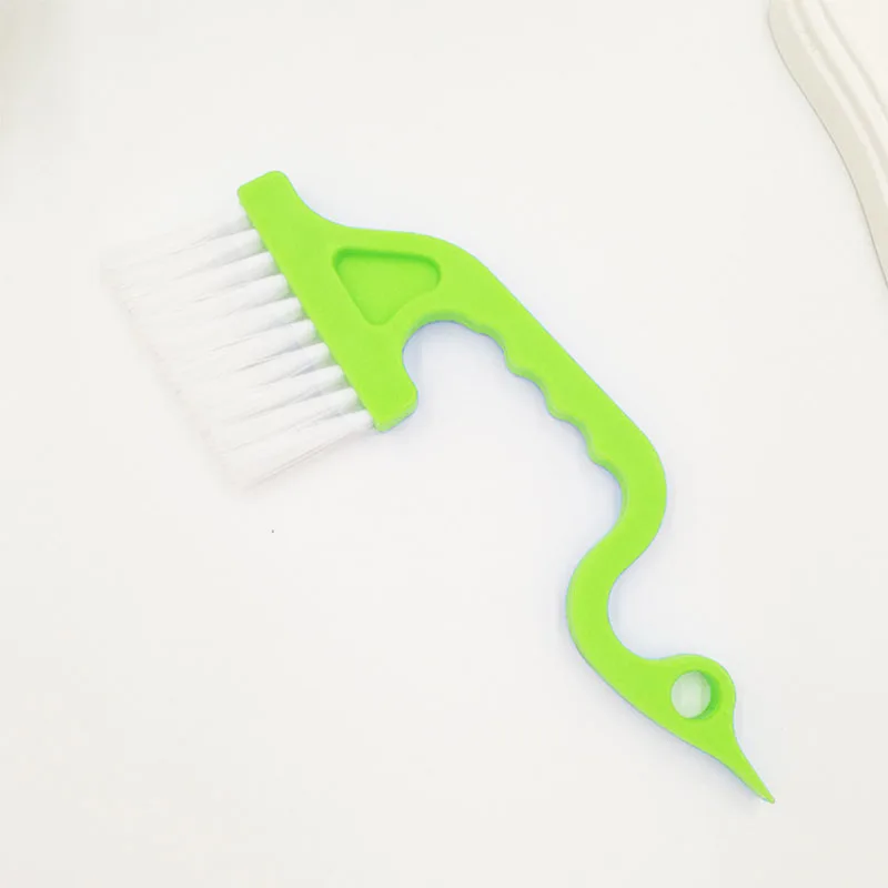 Щетка для чистки дверей и окон, кухонные принадлежности, инструмент, щелевая щетка для раковины, угловая длинная ручка, щетки чистящие - Цвет: green