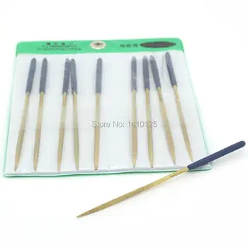 

10Pcs 5-1/2" 140MMx 3MM TRIANGLE Diamond Coated Needle Saw Files Titanium Filing Cutting Glass Rock Carbide Watch Jewelry Repair