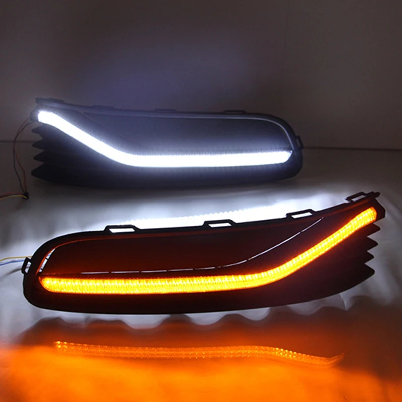 Car Flashing 2Pcs DRL For Volkswagen VW Polo 2014 2015 2016 Daytime