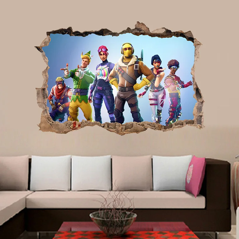 Murural Goodlife Fort Wall Stickers Self-adhesive Bedroom Living Room Home Decoration Cartoon Game Stickers