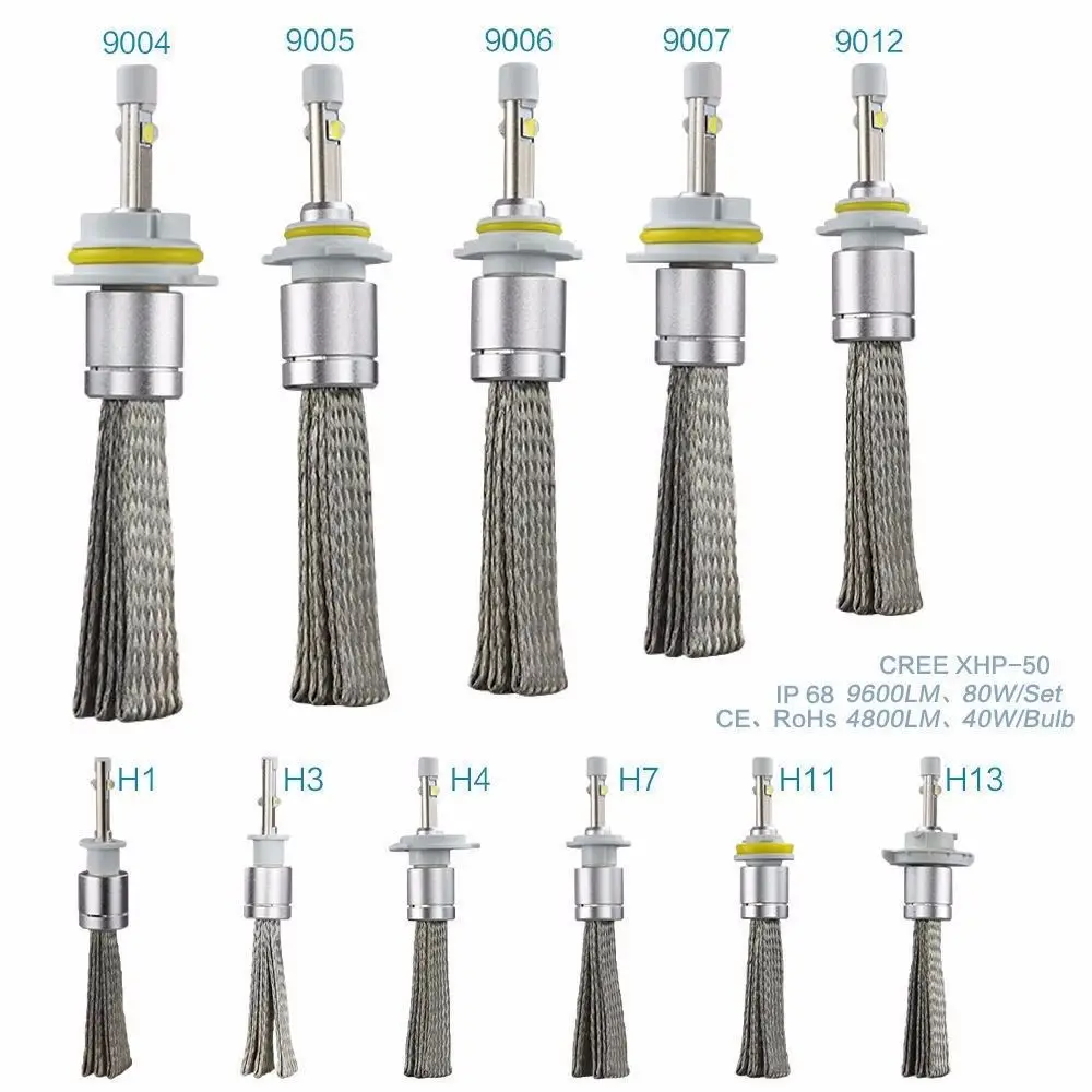 Светодиодный чип Cree xhp50 R3 H7 H1 H4 H11 80 Вт Ampoules светодиодный CanBus Anti Erreur H8 9005 9006 H10 6000 К