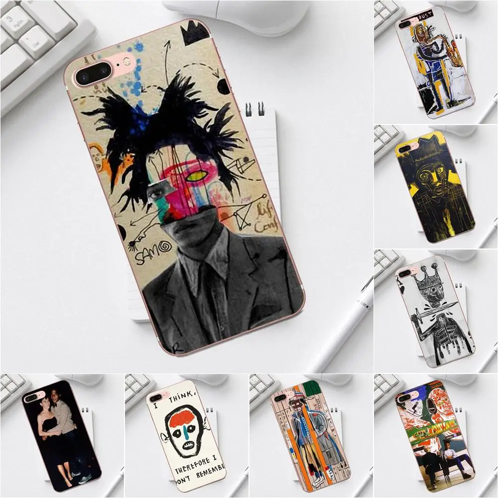 Qdowpz рисунок ТПУ Жан Michel Basquiat для iPhone 4 4S 5 5C SE 6 6S 7 8 Plus X XS Max XR Galaxy A3 A5 J1 J3 J5 J7