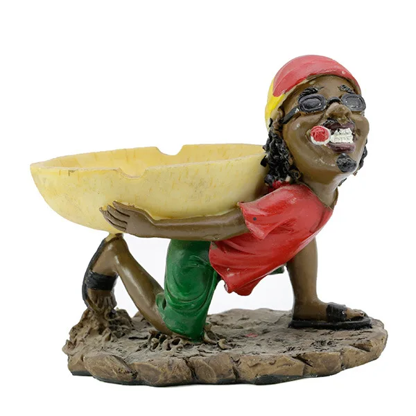 

New Jamaican Pirate Shape Design Resin Ashtray Ciharettes Cigar Smoking Ashtray Cool Gift Color Random Dropshipping