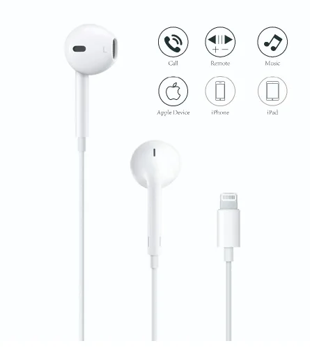 Con Connettore Fulmine Проводная Auricolari In-linea Microfono A Distanza Per il iphone 7 Plus 8 più di запонки |