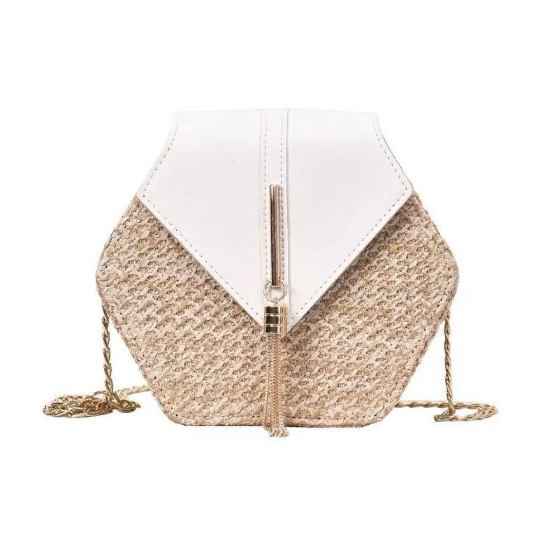 

Round Bags For Women Hexagon Mulit Style Straw Pu Bag Handbags Women Summer Rattan Bags Handmade Woven Beach Bohemia