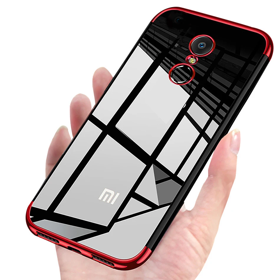 

Xiaomi Redmi 5 Plus Case Cover Transparent Soft Silicone Silm Plating TPU Back Cover For Xiaomi Redmi5 5Plus Case Phone Coque