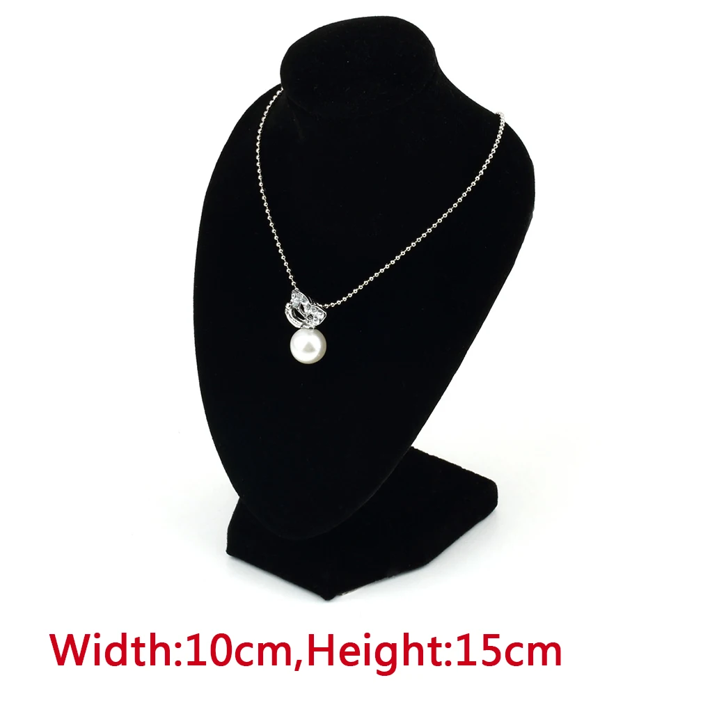 Black Velvet Jewelry Display Necklace Chain Pendant Organizer Stand HoldTCHAMR 