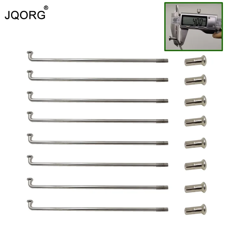 JQORG спицы для колеса в мотокроссе 10 шт много диаметр 4,0 мм длина 30 мм-310 мм Диапазон индивидуальные спицы мотоцикла с сосками