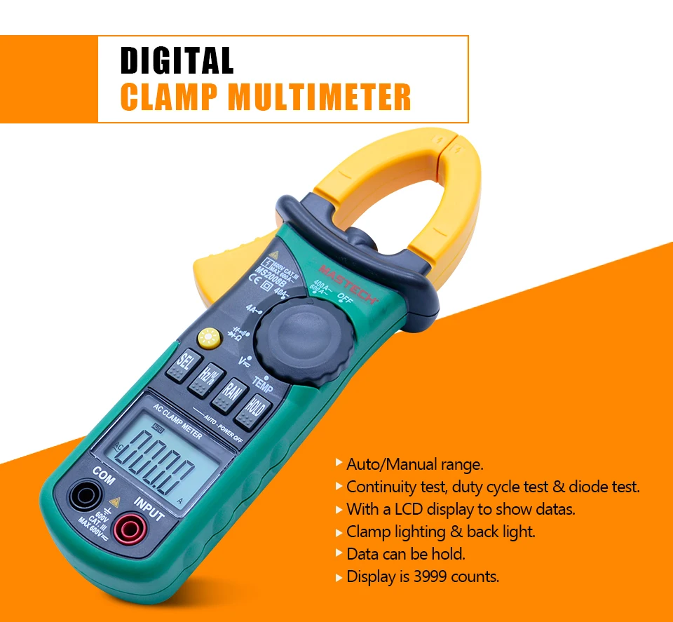 Buy Clamp Meter Digital Multimeter Auto Manual Range