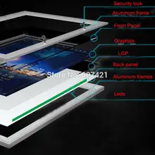 24″x35.4″ Singles Side Outdoor Weatherproof Lockable LED Menu Lightbox,Poster Display Lightbox,Led Backlit Board