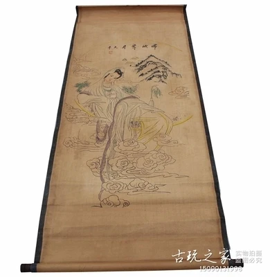 Антикварная каллиграфия и живопись (Chang'e rush moon map) рисунок в гостиной|Статуэтки