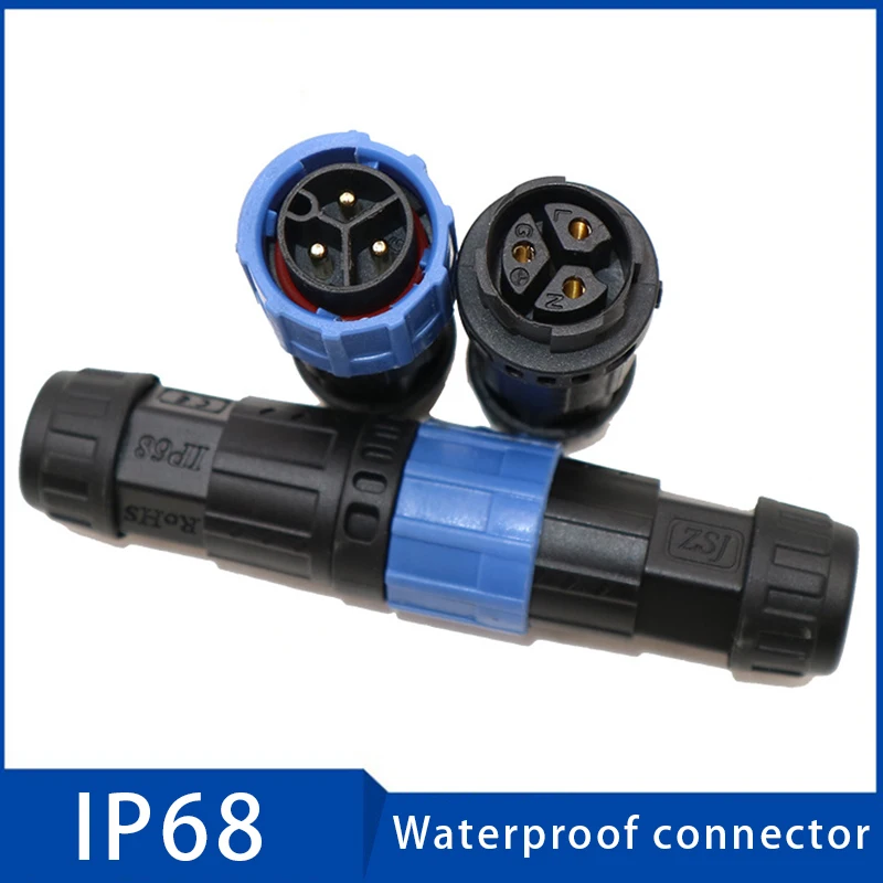

1Pc Waterproof Cable Connector 2 3 4 5 6 7 8 Pin IP68 Male and Female Plug-in Connectors for Cars Outdoor Led String Lights