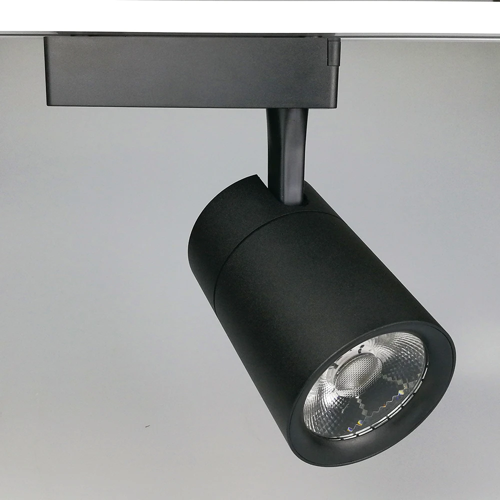 Track Lighting Rail Spotlight 30W Black White Clothing Shop Windows Showrooms Store COB Track Rail LED Track light Rail Spot (8)