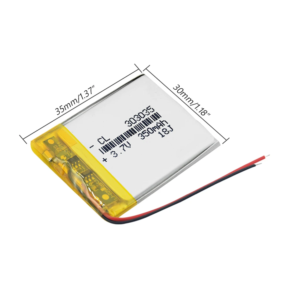 1/2/4 шт 3,7 V 303035 350mAh Li-Po литий-ионный полимерный Дополнительный внешний аккумулятор, Батарея для смарт-часов голосовых Регистраторы радио MID Pos машина Оборудование для psp