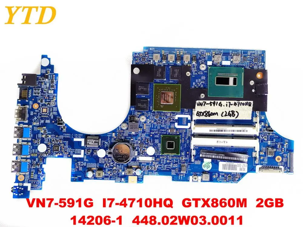 Original for font b ACER b font VN7 591 laptop motherboard VN7 591G I7 4710HQ GTX860M