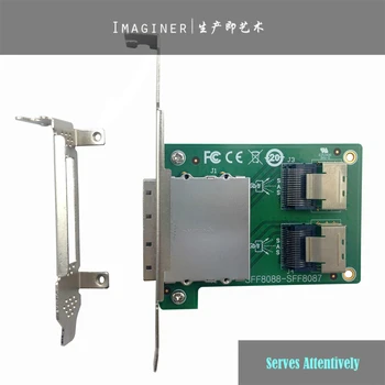 

2 Ports Mini SAS for Internal SFF-8087 sas 36P to External sas26P SFF-8088 Front Panel PCI SAS Card Adapter